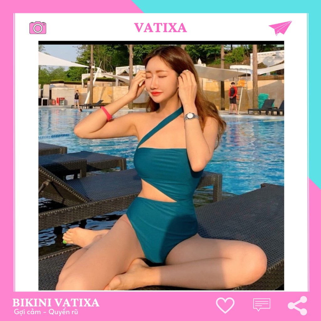 [HCM]Bikini Liền Thân Cut Out VATIXA BKN17 XANH