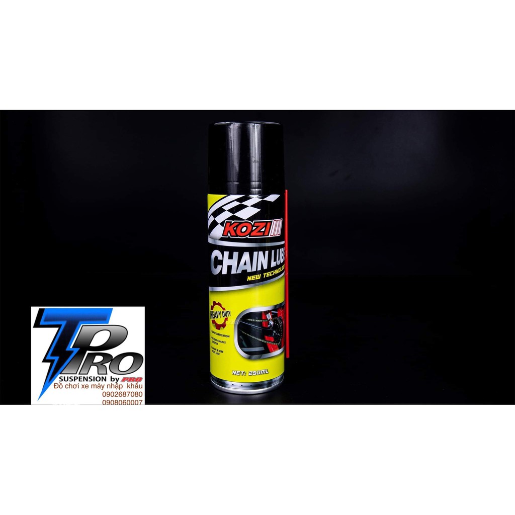 Xịt bảo dưỡng sên chain lube - kozi iii chính hãng. 250 ml