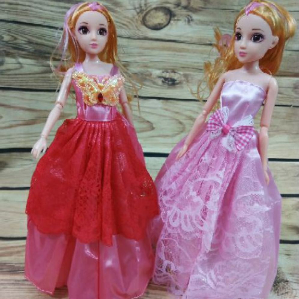 [HCM]Búp bê khớp mắt ngọc tóc bồng đầm dạ hội