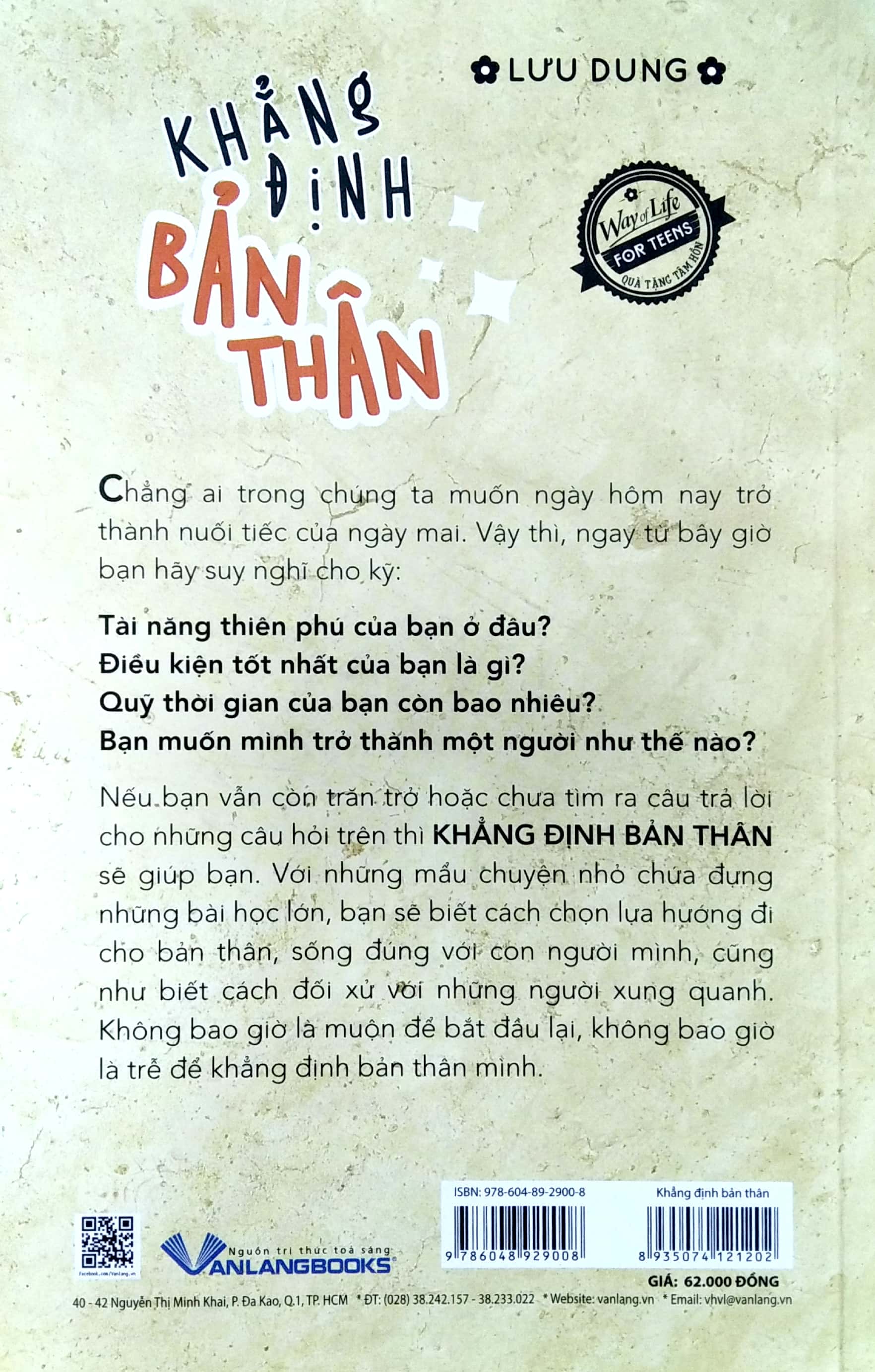 Sách - Khẳng Định Bản Thân-Vanlangbooks