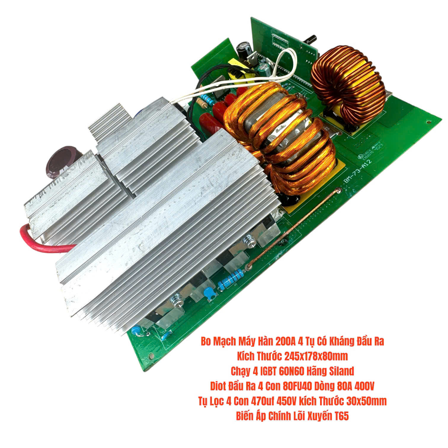 Bo Mạch Máy Hàn Kiểu 4 Tụ 4 IGBT Dòng 200A