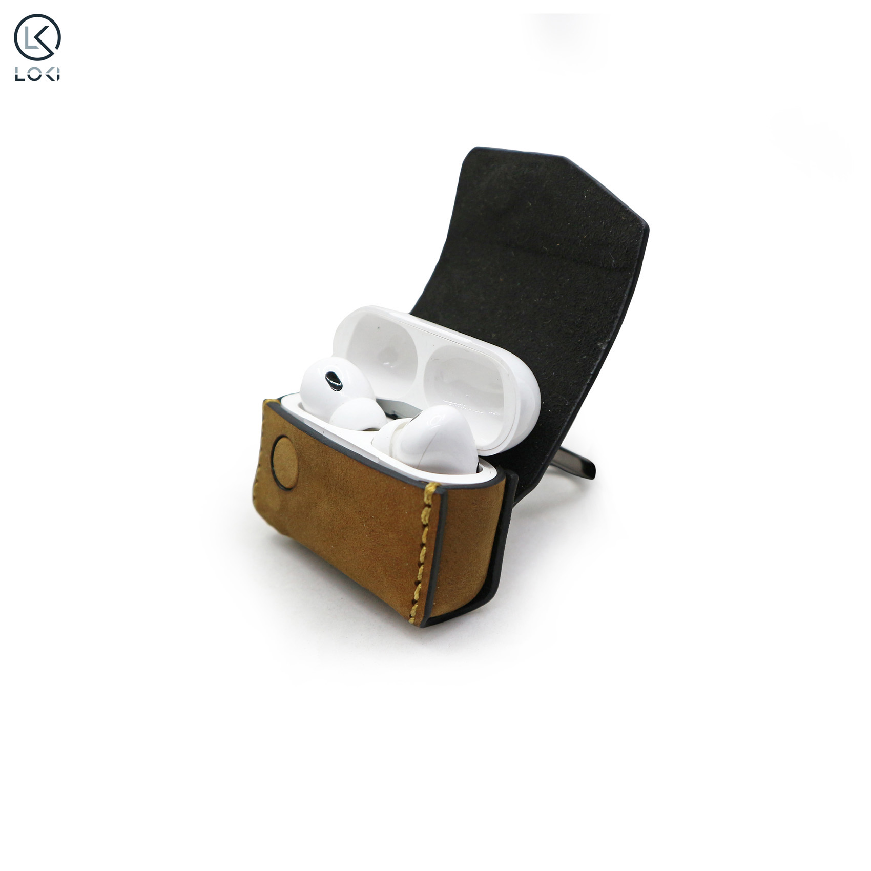 Bao da Airpods Pro - [Da thật 100% - Handmade - Free khắc tên] Manory Leather