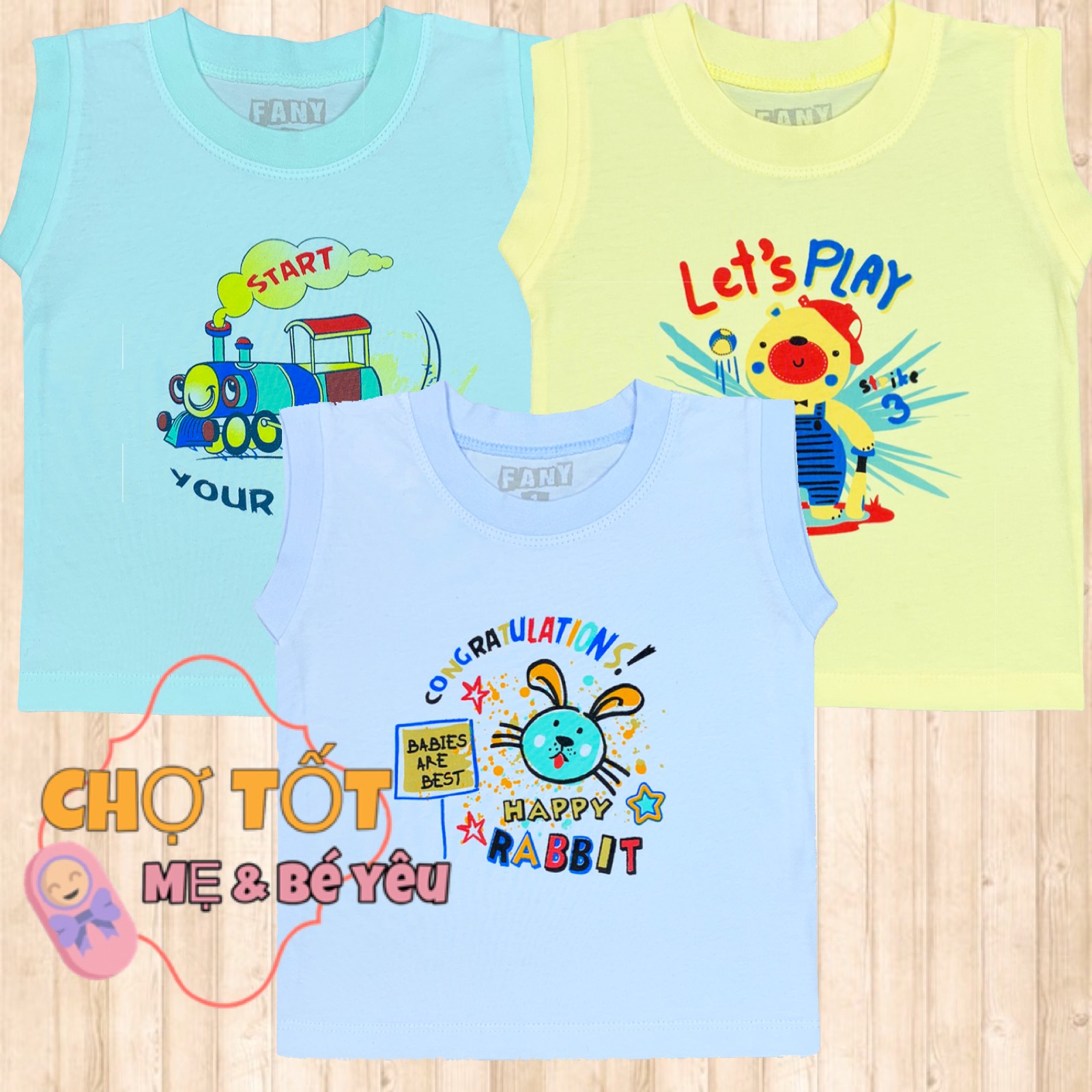 [HCM][CHUẨN ĐẸP] Áo Sát Nách Mặc Mát Cho Bé Fany