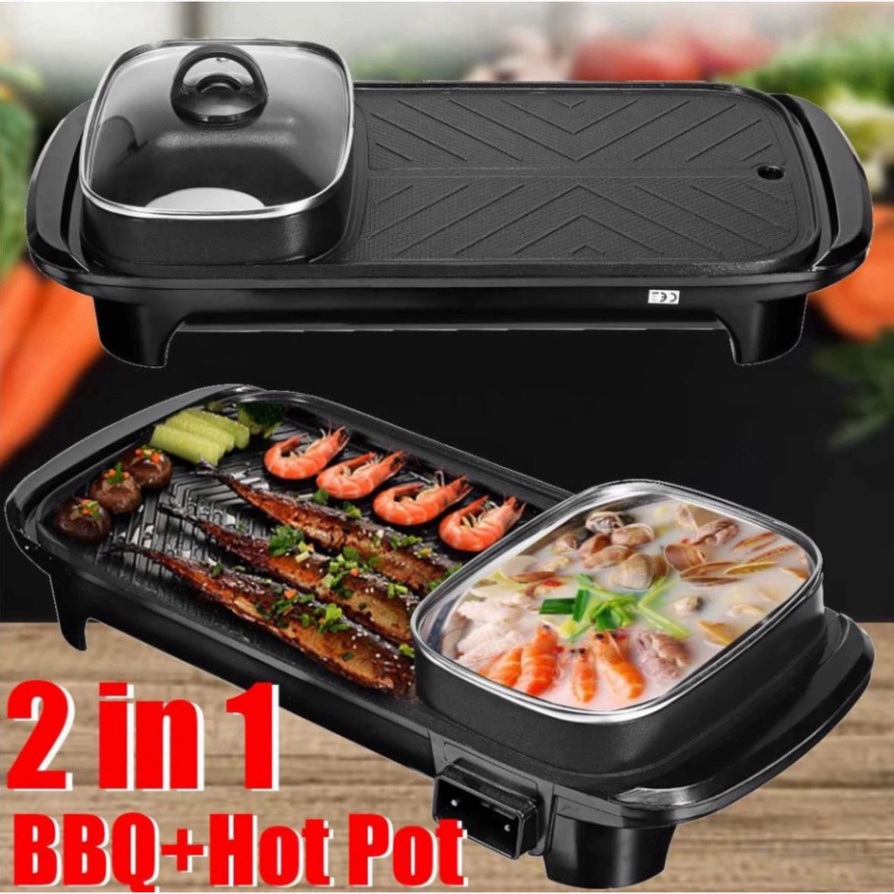 Nồi lẩu nướng 2 in 1 đa năng
