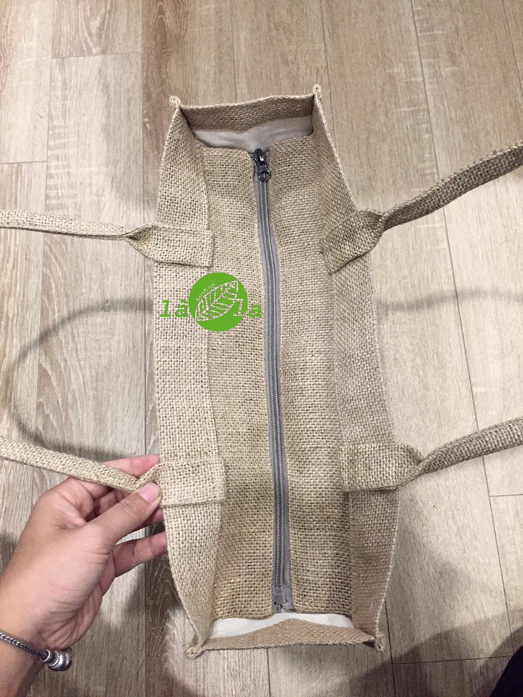 Túi vải đay, vải bố Thị Nở Chí Phèo (40x28x12cm - Lót vải canvas và khóa kéo)