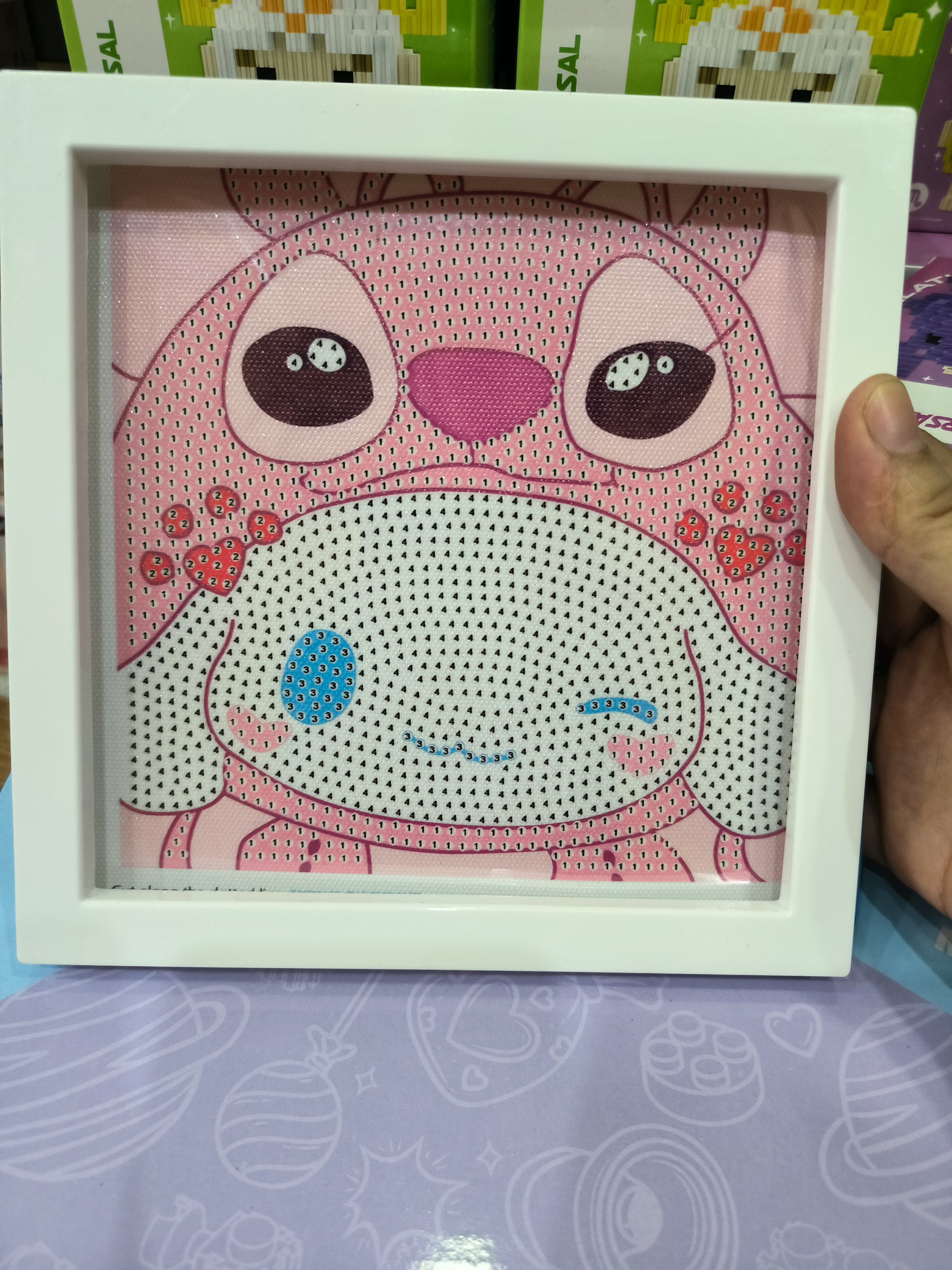Bộ Tranh Đính Đá 5D Tranh đính đá cho bé có khung, tranh đính handmade đồ chơi đính đá DIY tặng kèm khung và bút đính đá