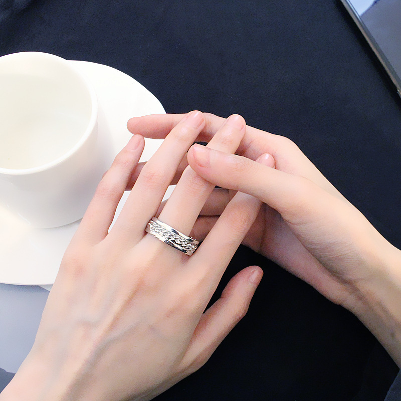 Nhẫn thời trang nam nữ NT10, hở viền, chất liệu titan siêu bền, hạn chế bay màu, phong cách Hàn Quốc cực ngầu