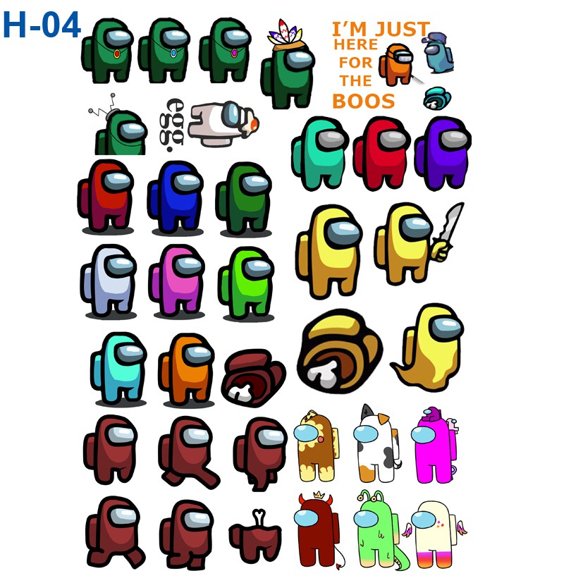 Sticker/ Hình dán Game Among Us ( Nhiều mẫu)