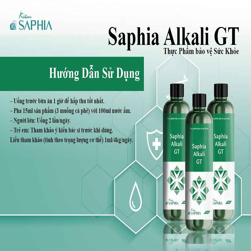 Kiềm gan thận saphia alkali gt chai 300ml