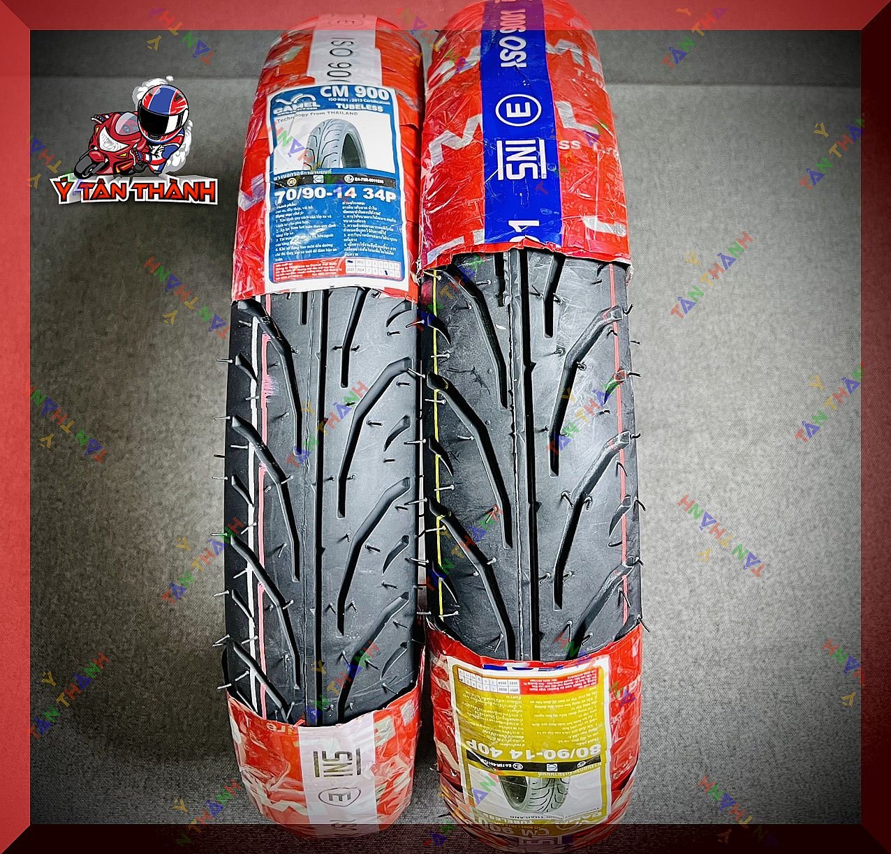 Cặp Vỏ Lốp Xe Vario,Vision,Ab,Click Camel Gai Dunlop Số 70/90 & 80/90-14 Ms 57