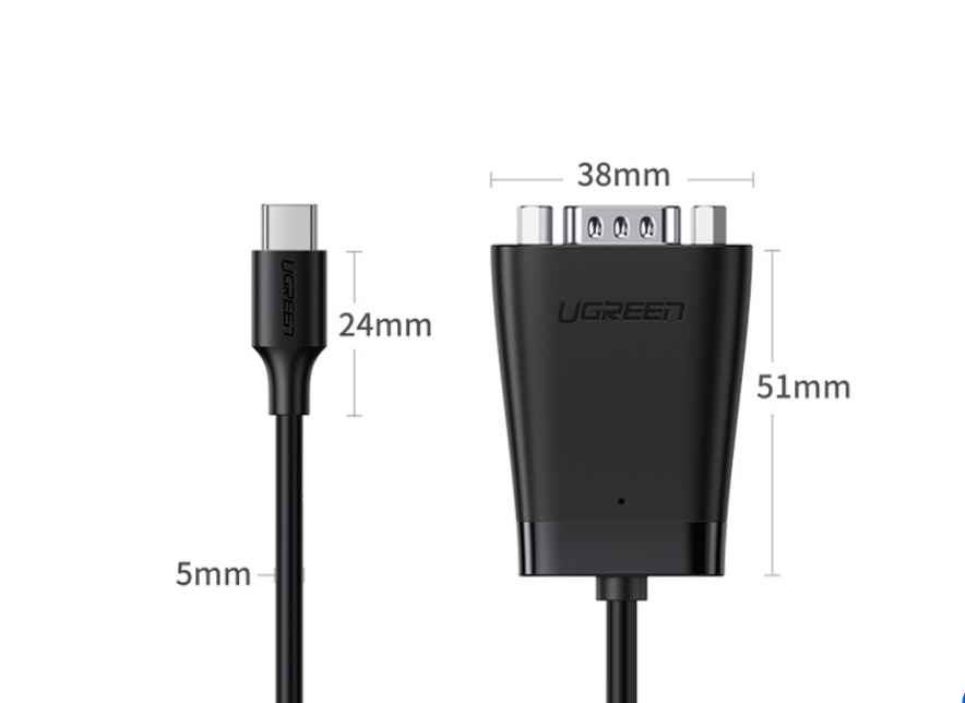 Cáp USB Type-C to Com RS232 dài 1.5m Ugreen 70612