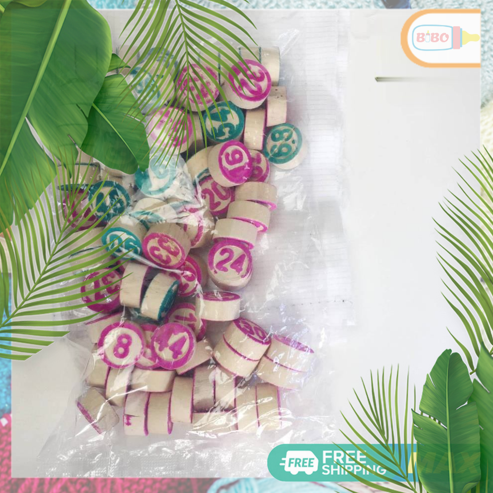 Bộ cờ lô tô bằng giấy, số bằng gỗ