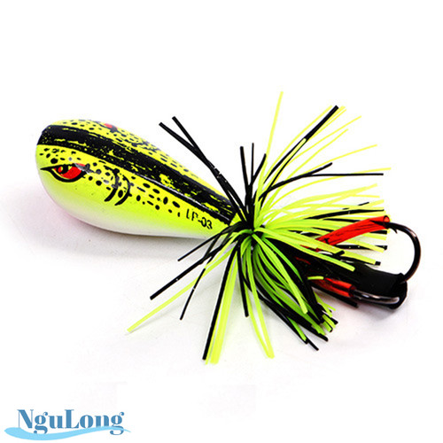 Mồi câu cá lóc nhái 3D Câu lure, mồi nhái nhảy câu lure siêu nhậy lưỡi chống vướng