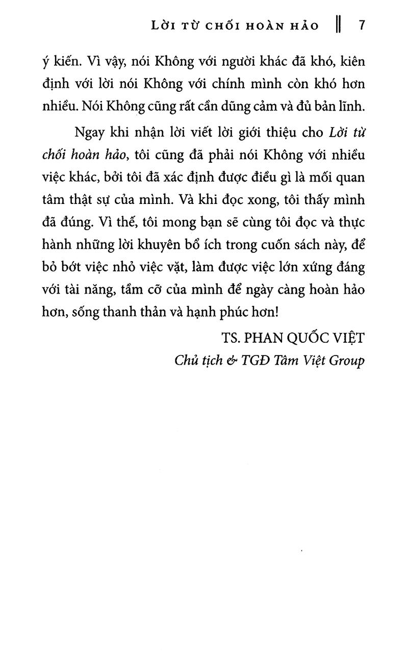 Sách - Lời từ chối hoàn hảo 139K