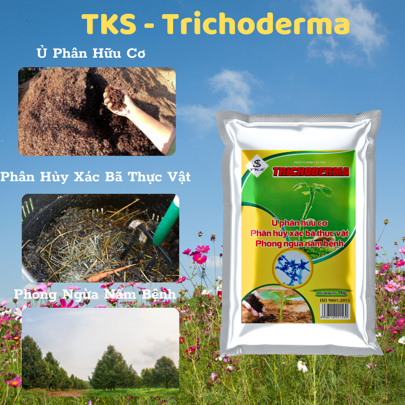 (1kg) Nấm Đối Kháng TRICHODERMA - Cải Tạo Đất, Phòng Trừ Nấm Bệnh, Ủ Phân