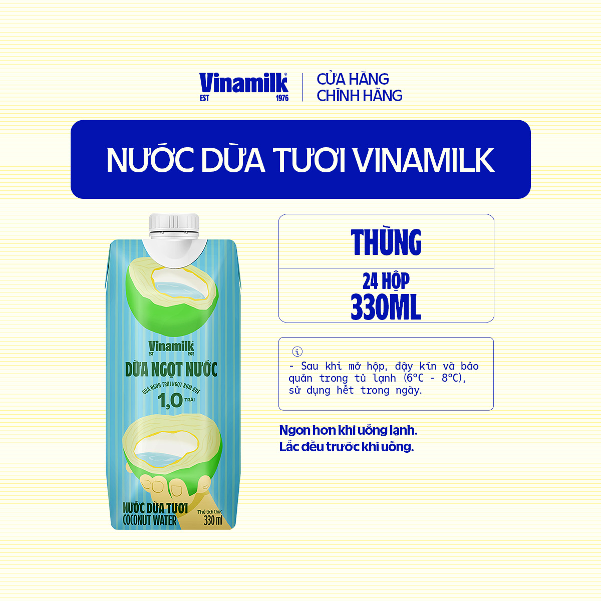 Cocofresh coconut 24 tank of 330ml fresh water