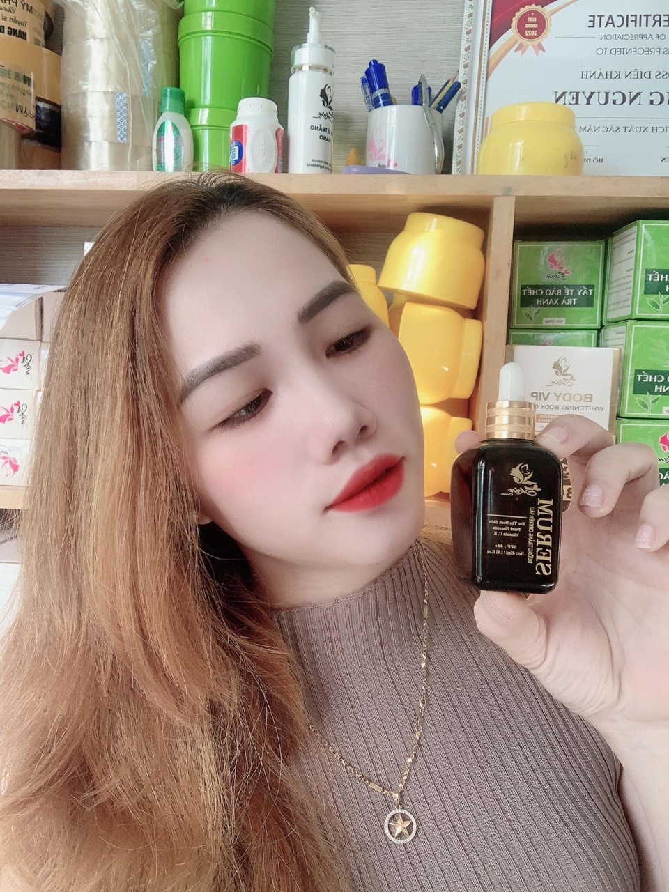 SERUM DƯỠNG TRẮNG LINH CHI SKIN mẫu mới