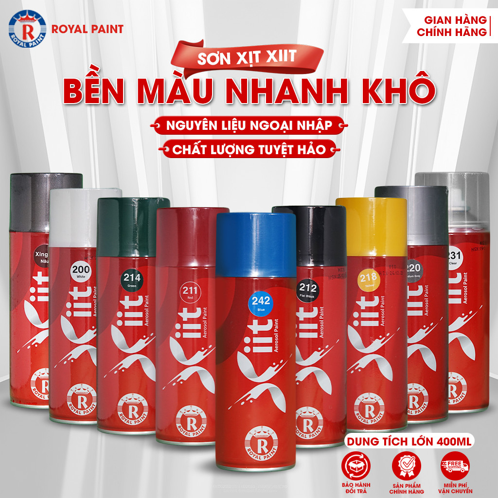 Sơn xịt XIIT - 400ml đa dạng màu sắc, chất lượng cao cấp, bền màu nhanh khô