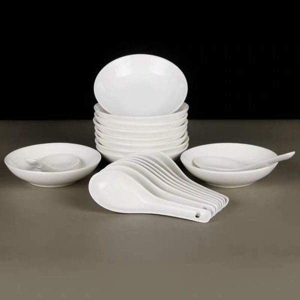 combo 5 chén chấm sứ trắng 9cm hoavoanshop