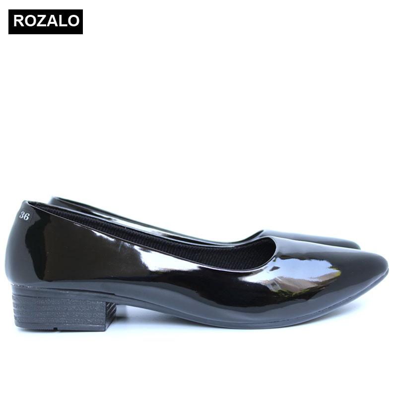 Giày búp bê nữ da bóng Rozalo R5602