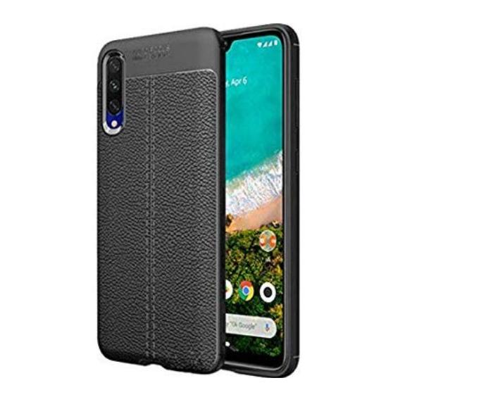 Ốp lung silicon dẻo vân da cho Xiaomi Mi A3