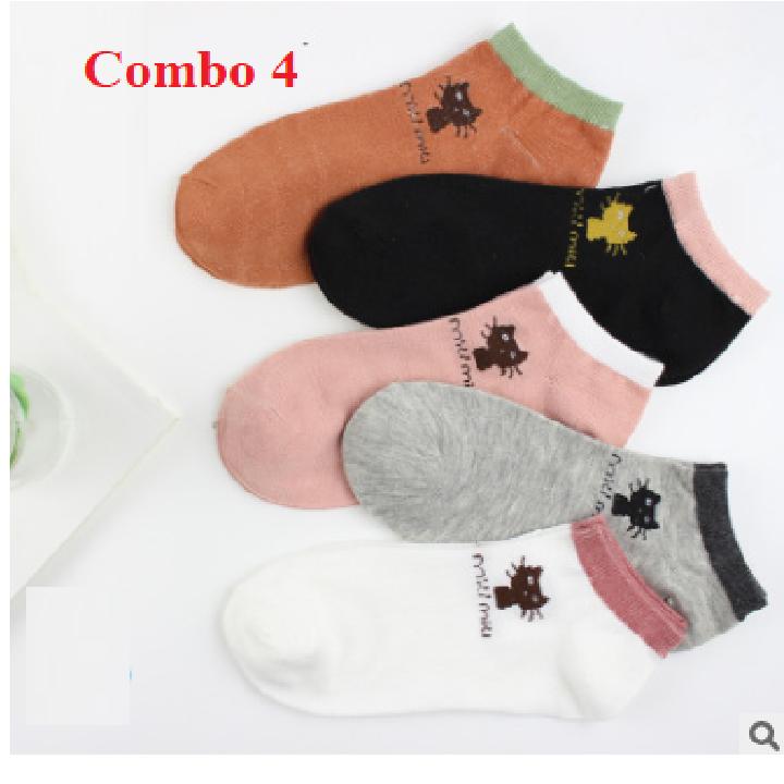 Set 5 đôi tất vớ nữ cổ ngắn
