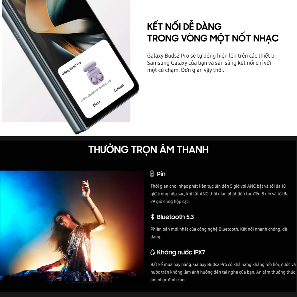 [Galaxy Buds 2 Pro] Tai nghe Samsung Galaxy Buds 2 Pro  - Hàng chính hãng
