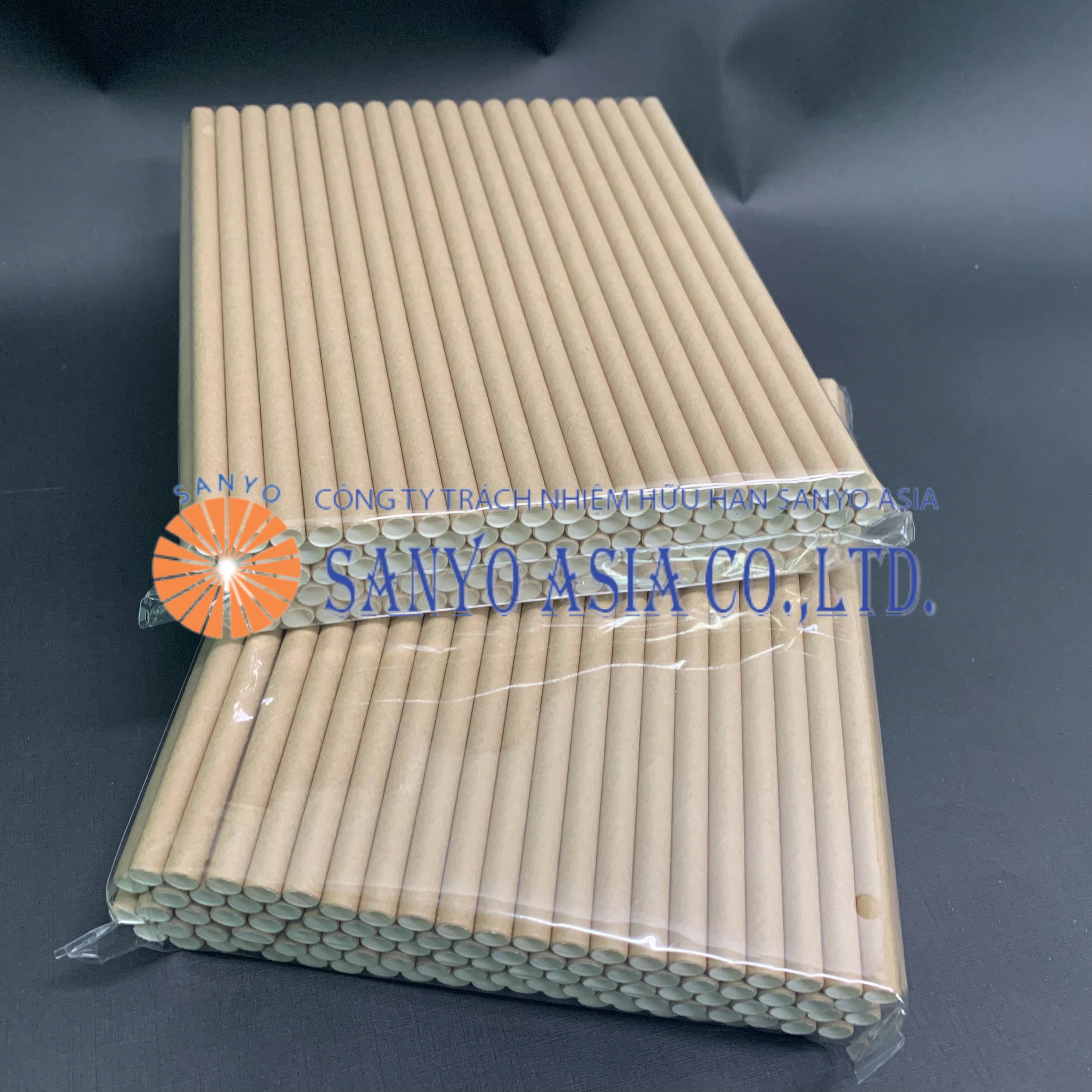 [MUA LẺ - GIÁ SỈ] 100 ỐNG HÚT GIẤY NÂU CAO CẤP