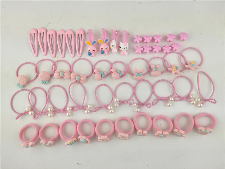 Phụ kiện tóc trẻ em - Combo 50 kẹp tóc và dây cột tóc cho bé - Dây buộc tóc cho bé  -Thun cột tóc thời trang trẻ em - Hộp dây cột tóc Hello Kitty [GIÁ SỈ]
