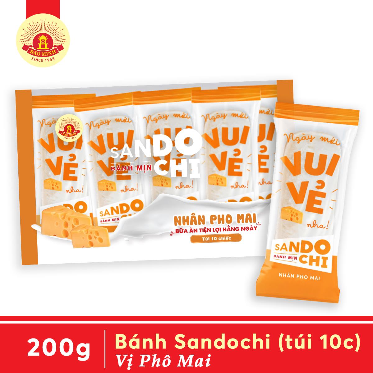 Bánh Sandochi vị Phomai Bảo Minh 100g (Bánh Mịn)