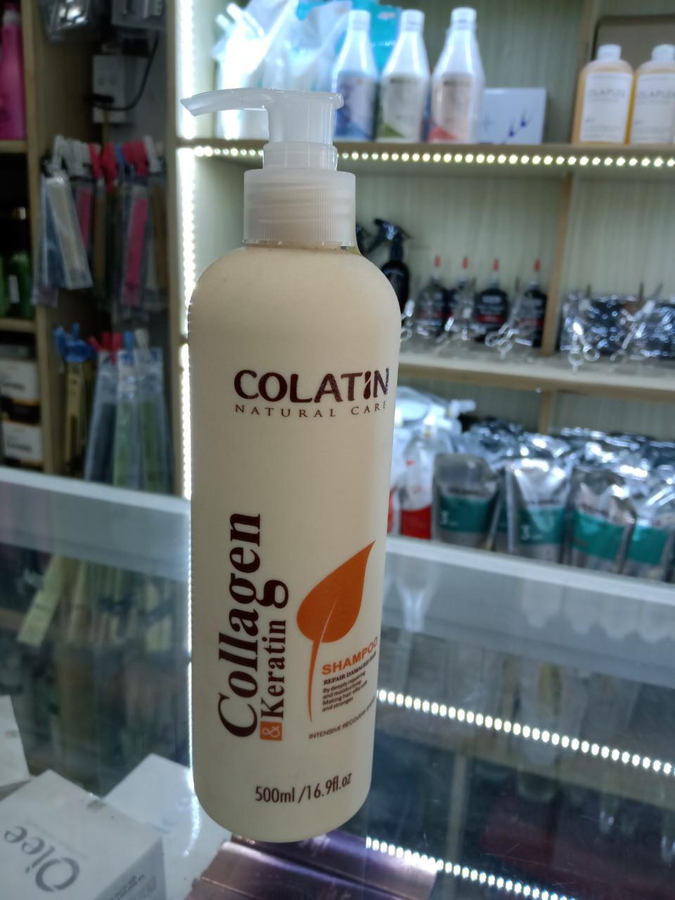 Dầu gội dưỡng tơ tằm siêu mềm mượt colatin 500ml