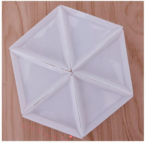 Set 6 cái khay hình tam giác đựng đá trang trí móng