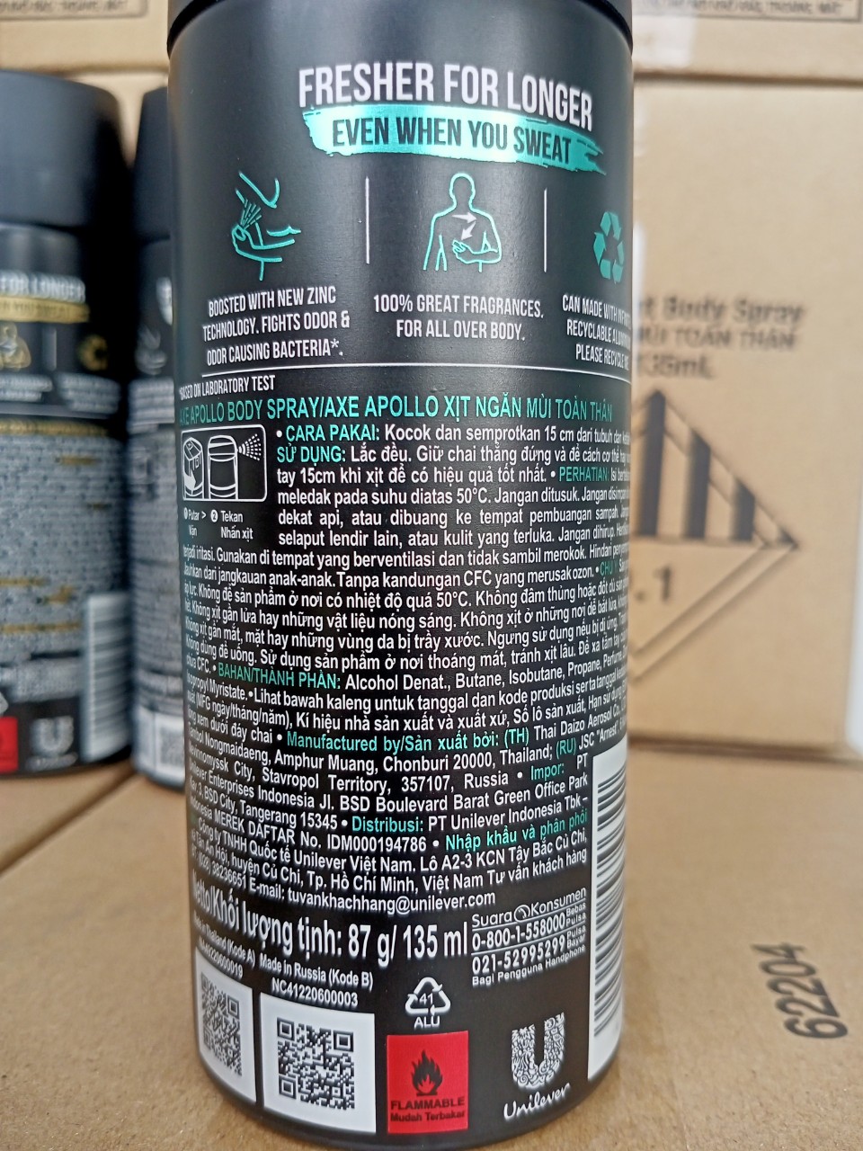 (Hàng chính Hãng) - Xịt khử mùi toàn thân cho nam AXE 135ml
