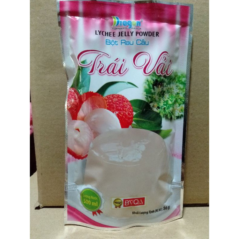 bột rau câu trái vải dragon [gói 86g]