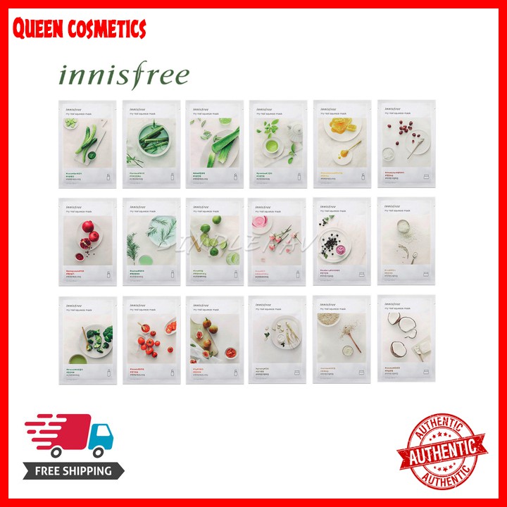combo 10 vị mặt nạ innisfree cho khách sỉ (queen cosmetics)