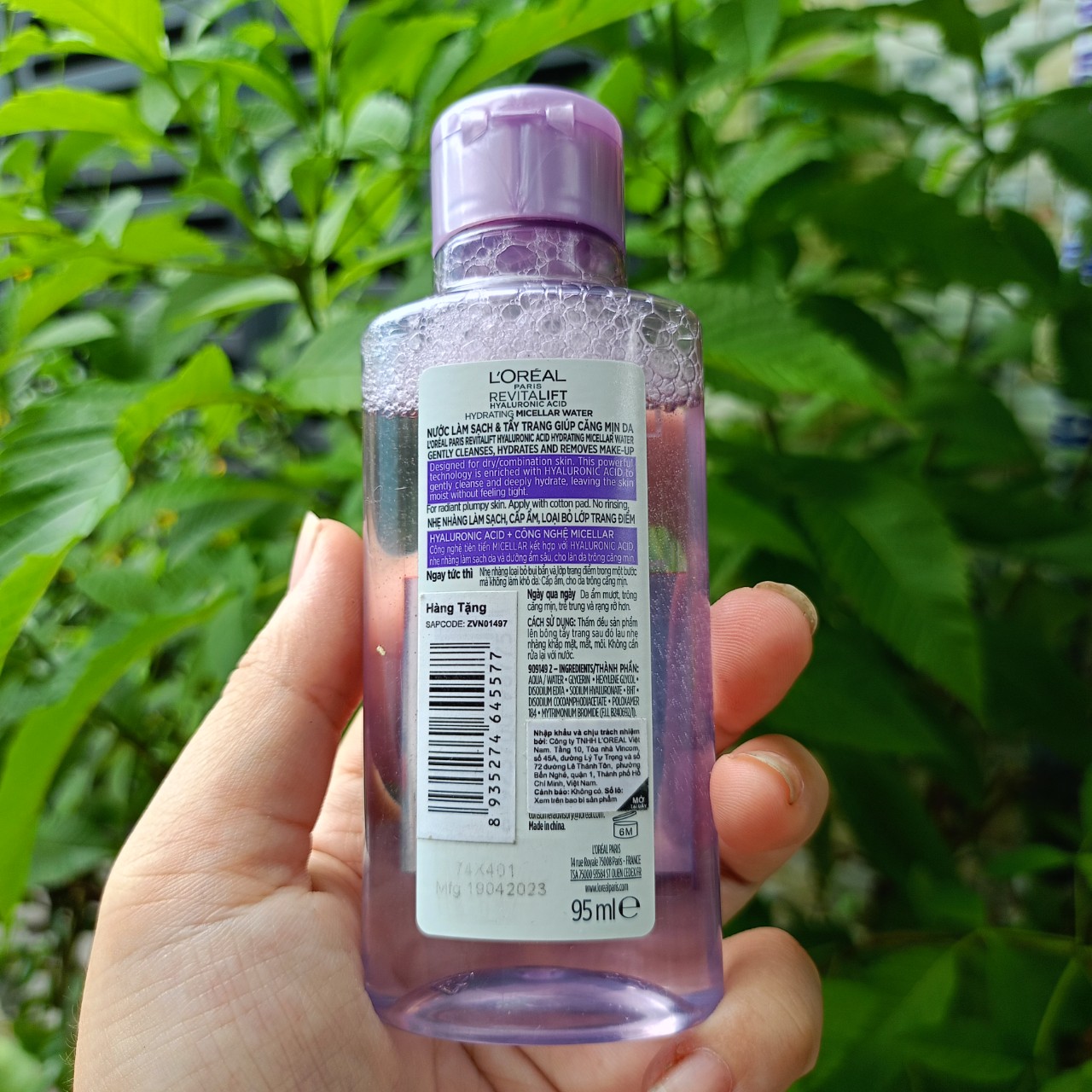 ( 95ml ) Nước tẩy trang cấp ẩm & kiềm dầu L'Oreal Paris