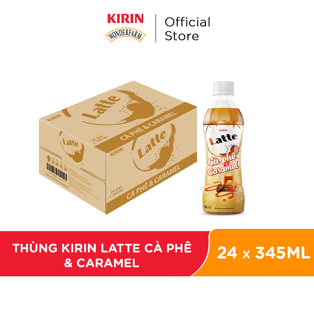 [Duy nhất 20h 08-13.09 - Giao hàng Hồ Chí Minh] Thùng 24 Chai Kirin Latte Cà Phê & Caramel 345ml