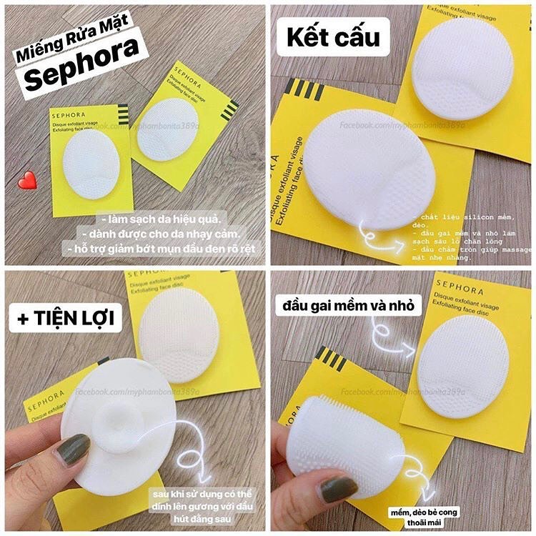 [HÀNG CHÍNH HÃNG] Pad rửa mặt Sephora