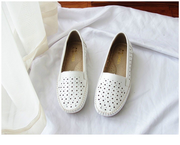 Giày lười nữ, Giày mọi nữ, giày búp bê nữ thoáng khí êm chân họa tiết ngôi sao siêu xinh