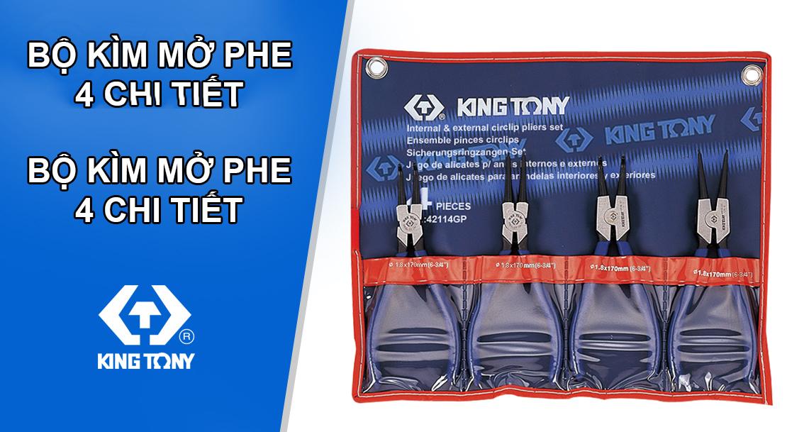 Bộ kìm mở phe 4 cái Kingtony 42114GP
