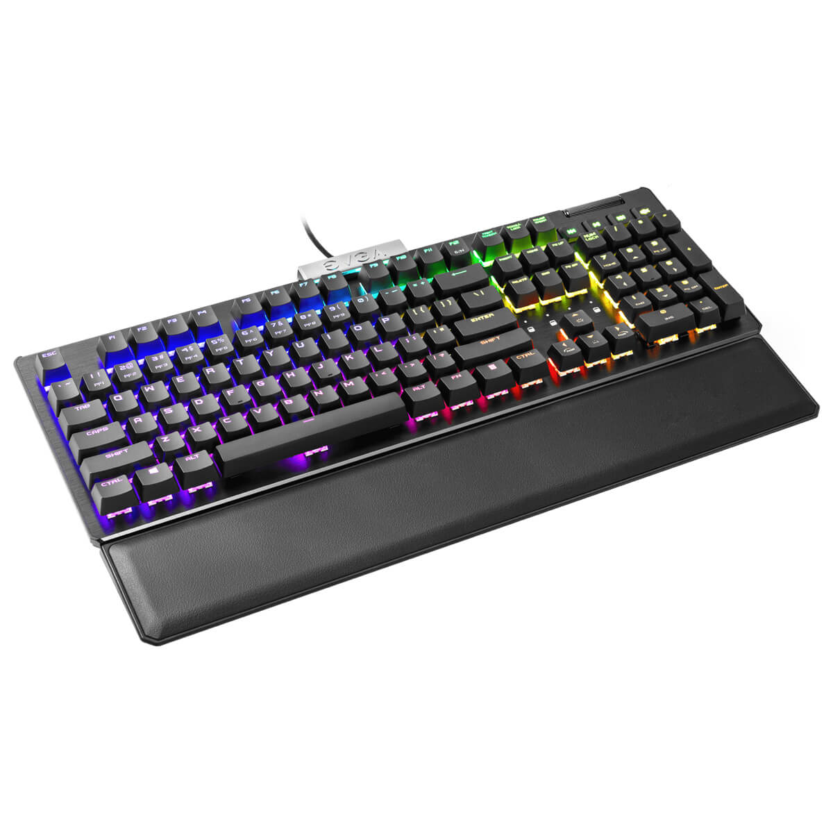 [HCM]Bàn phím cơ Gaming EVGA Z15 Có kê tay – RGB Backlit LED Hot Swappable Mechanical Kailh Speed Silver Switches 821-W1-15US-KR (Linear)