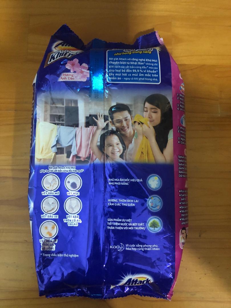 Bột giặt Attack hương anh đào 720 gr