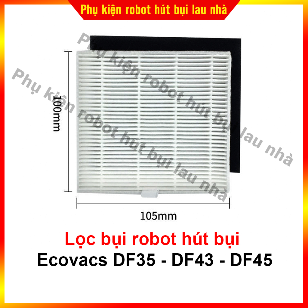 Phụ kiện robot hút bụi Ecovacs DF43, DF45 ( Chổi cạnh, lọc bụi, khăn lau)
