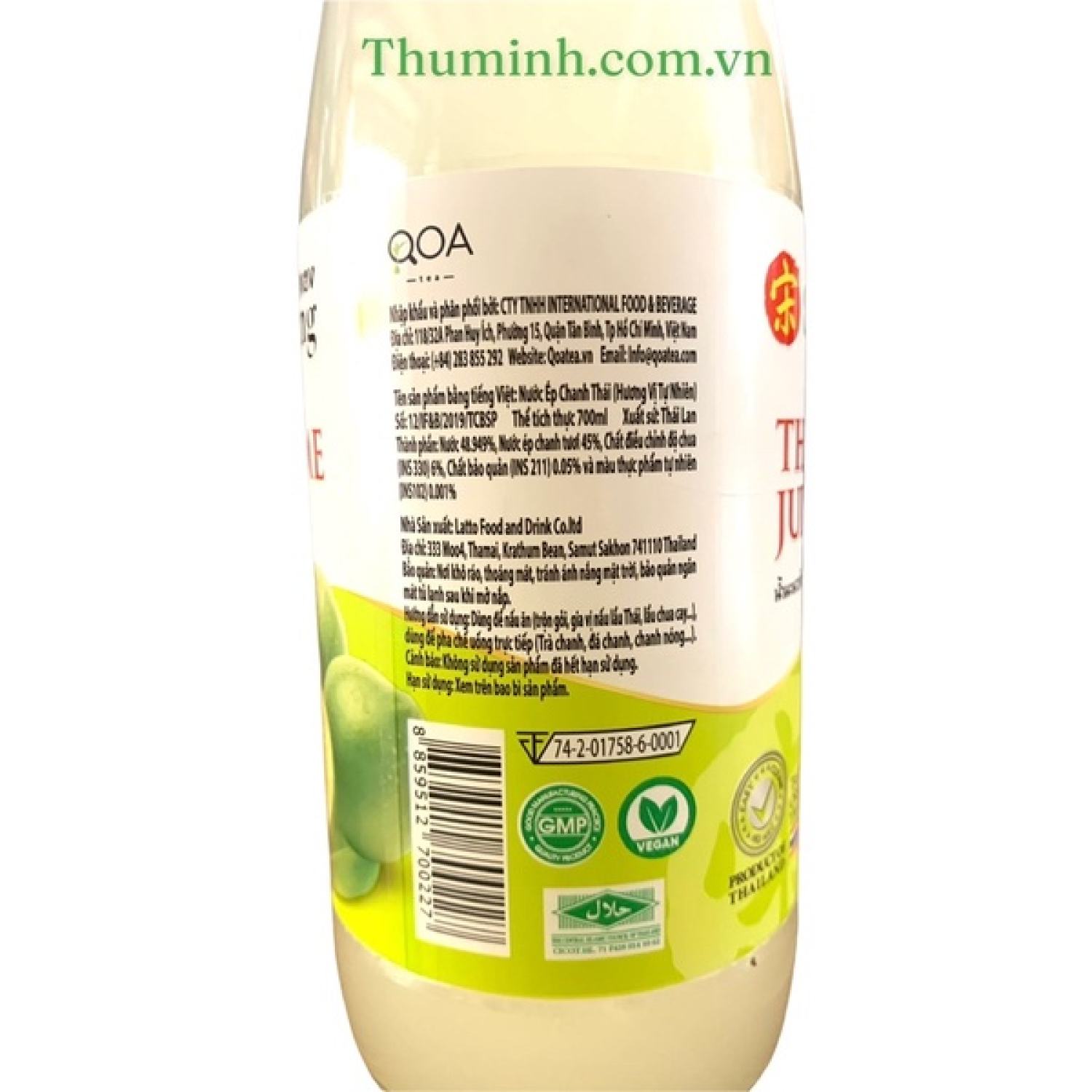 Nước Cốt Chanh Tươi Songheng Chai 700ml