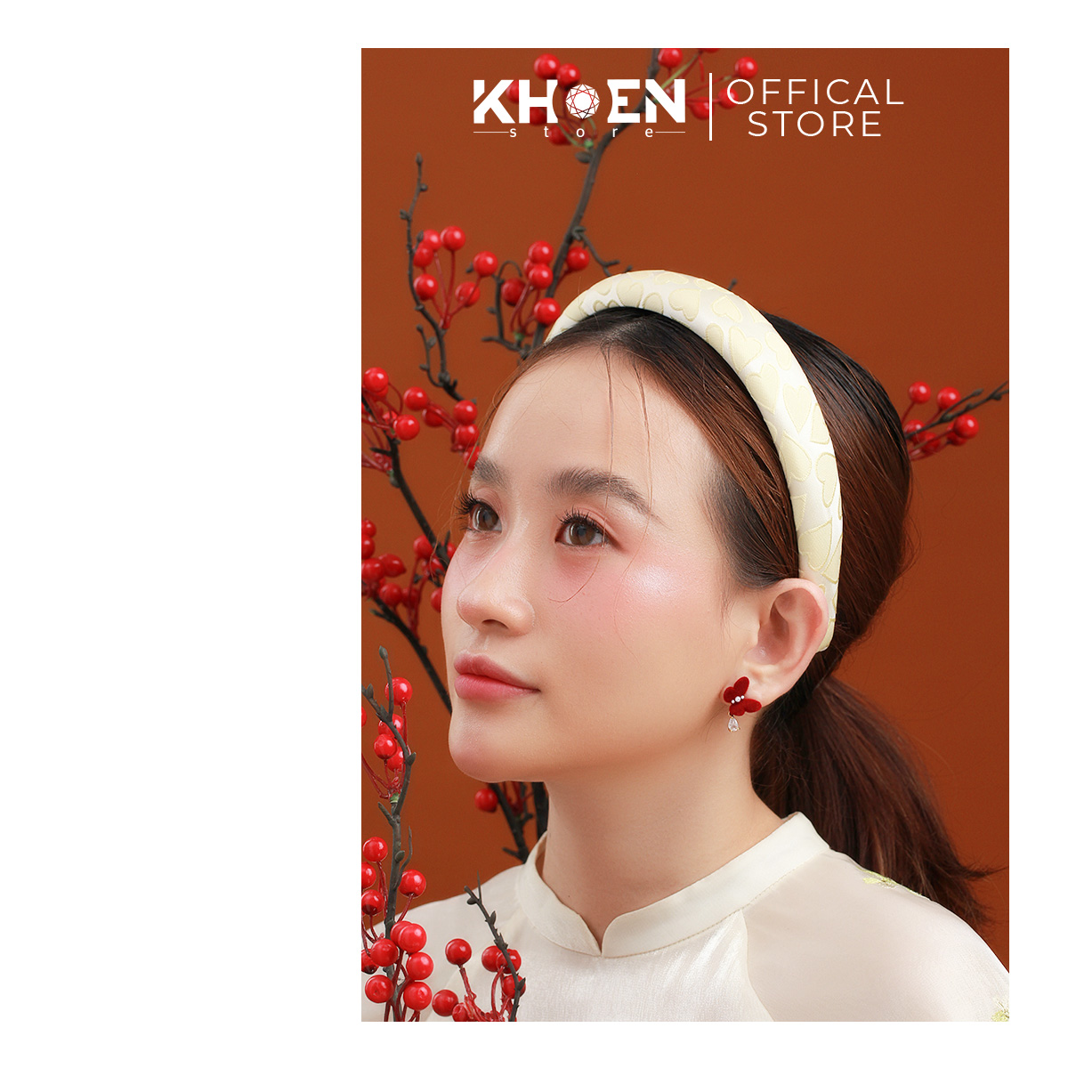 (1 Đôi) Bông tai nữ Bướm đỏ - Khoen store