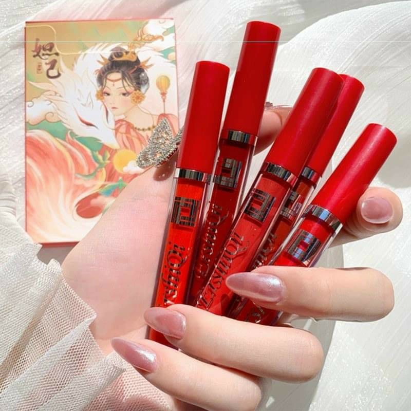 Set Son 5 Cây Muge Leen Cô Gái Meyoco Retro Matte Liquid