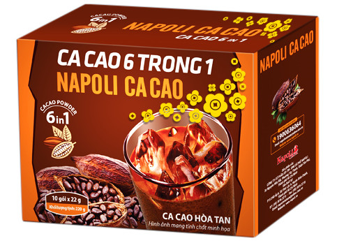 Cacao Hoà Tan 6in1 Napoli- Bổ Sung Mầm Lúa Mạch + Cà Phê Moka Vị Nồng Nàn
