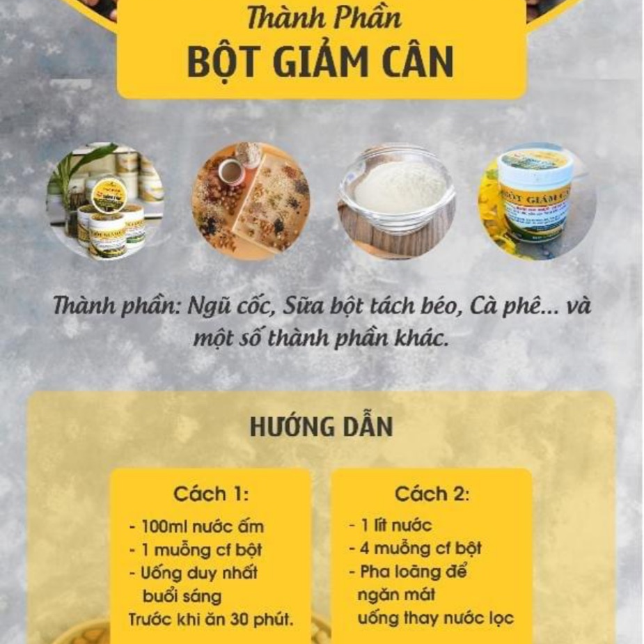 Bột Giảm Cân, Giảm Mỡ Bụng Mị Hương Zero Sugar 250g