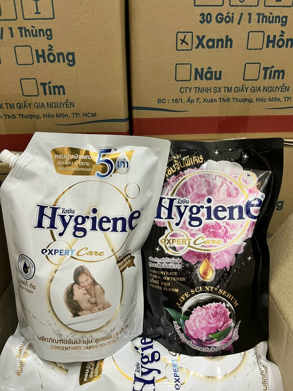 Nước xả vải Hygiene Thái Lan đậm đặc lưu hương lâu hơn túi 1150ml CHAI 1.1KG