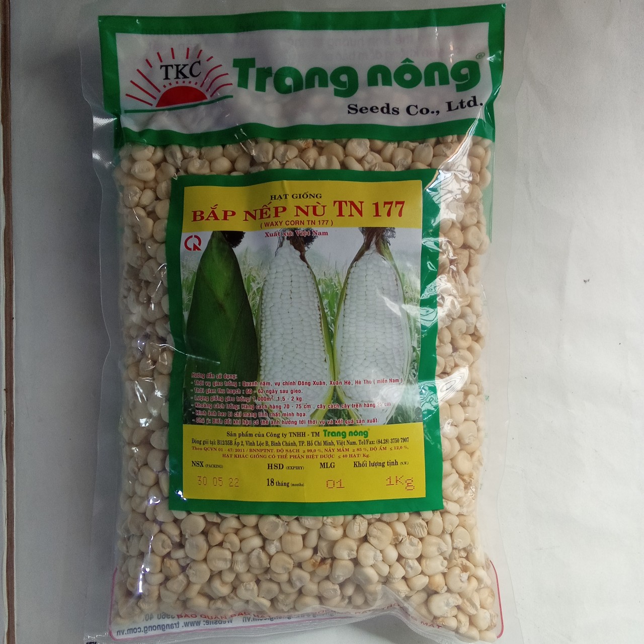 HẠT GIỐNG BẮP NẾP NÙ TN 177 (LOCAL WAXI CORN)